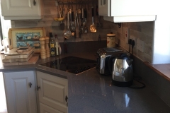 Sparkling Grey Quartz Worktop & Upstands