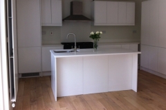 Artic Snow Quartz Worktop, Upstands & Splashback