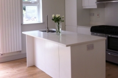 Artic Snow Quartz Worktop, Upstands & Splashback