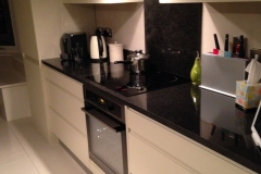 Indian Black Granite Island Worktop with Sink Cut Out & Draining Grooves