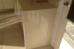 Crystal Reef Quartz Worktop with Mitred Gable