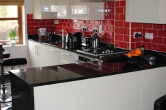 Indian Black Worktop with Upstands & End Gable