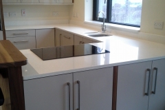 Crystal Ivory Quartz Worktop, Upstands & Window Board