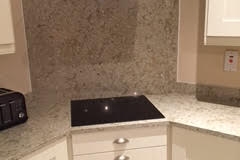 Silver Sea Quartz Worktop, Upstands & Splashback