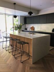 Misterio Quartz Worktop, Wall Cladding, End Gable & Shark Nose Edge Profile