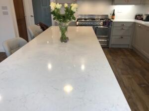 Valley White Quartz Island Top
