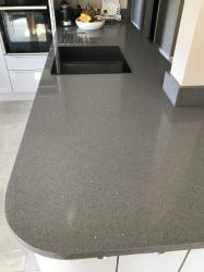 Sparkling Grey Quartz Worktop