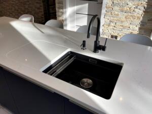 Misterio Quartz Worktop with Sloped Draining Board