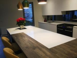 Crystal Ivory Quartz Worktop & Upstands