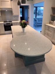 Crystal Pepper Quartz Worktop, Upstands & Splashback